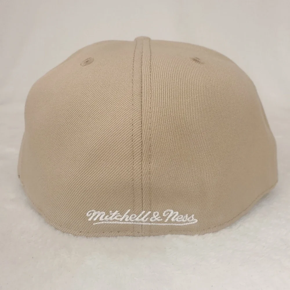Seattle Mariners Mitchell & Ness MLB Fitted 7 3/4 Flatbill Cap‎ Hat Khaki NWT